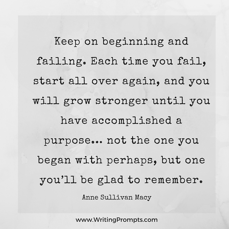 Keep on beginning and failing